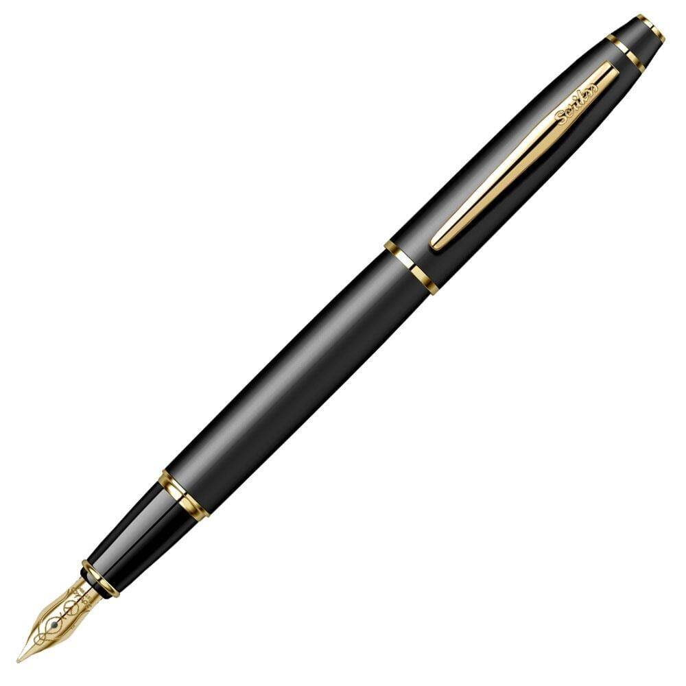 Scrikss 35 Fountain Pen Matte Black Gold Luxury Box
