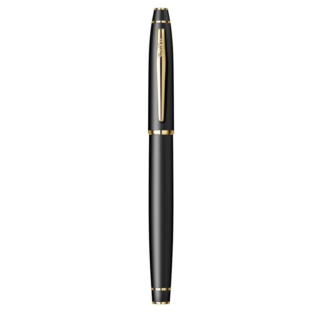 Scrikss 35 Fountain Pen Matte Black Gold Luxury Box