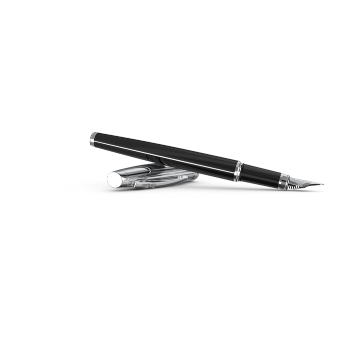 Scrikss 39 Fountain Pen Black Chrome Luxury Box