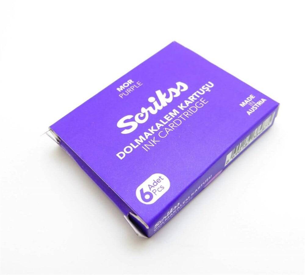 Scrikss Fountain Pen Ink 6-Pack Purple Cartridge
