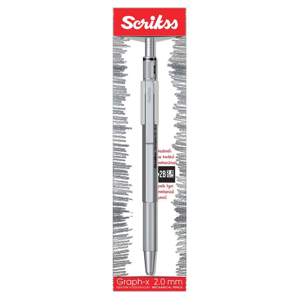 Scrikss Graph-x Metal Versatil 2.00 MM Gümüş Gri