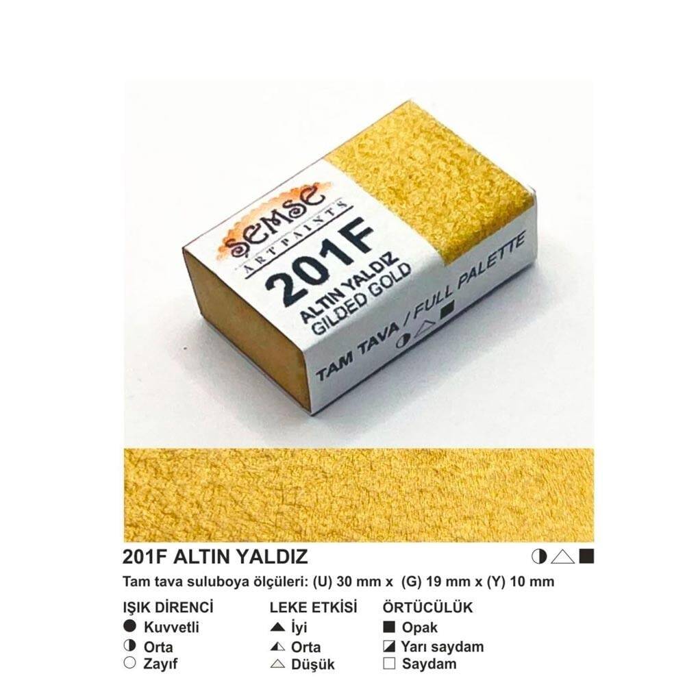 Şemse Art Gilding Watercolor 201 Gold Gilding Full Pan