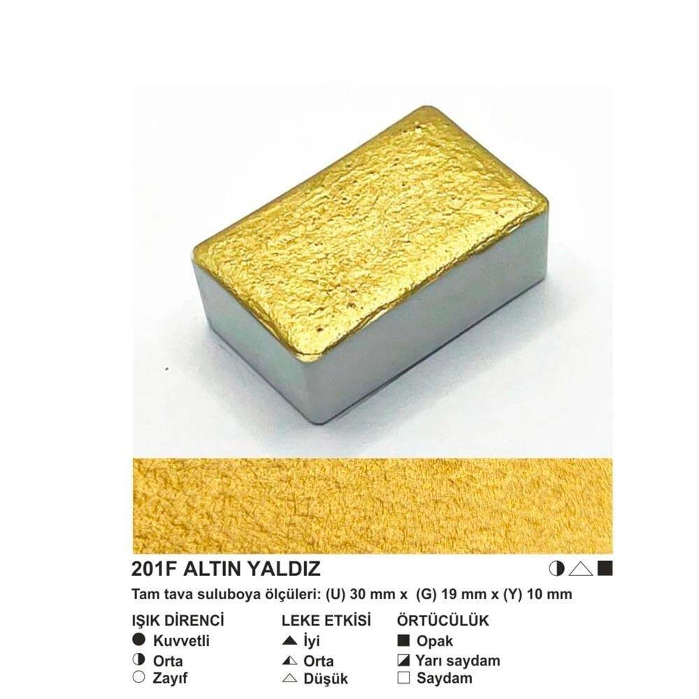 Şemse Art Gilding Watercolor 201 Gold Gilding Full Pan