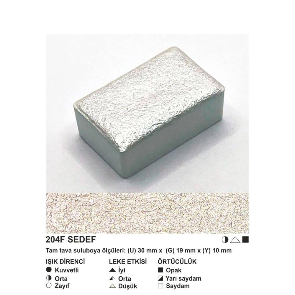 Şemse Art Gilding Watercolor 204 Pearl Full Pan