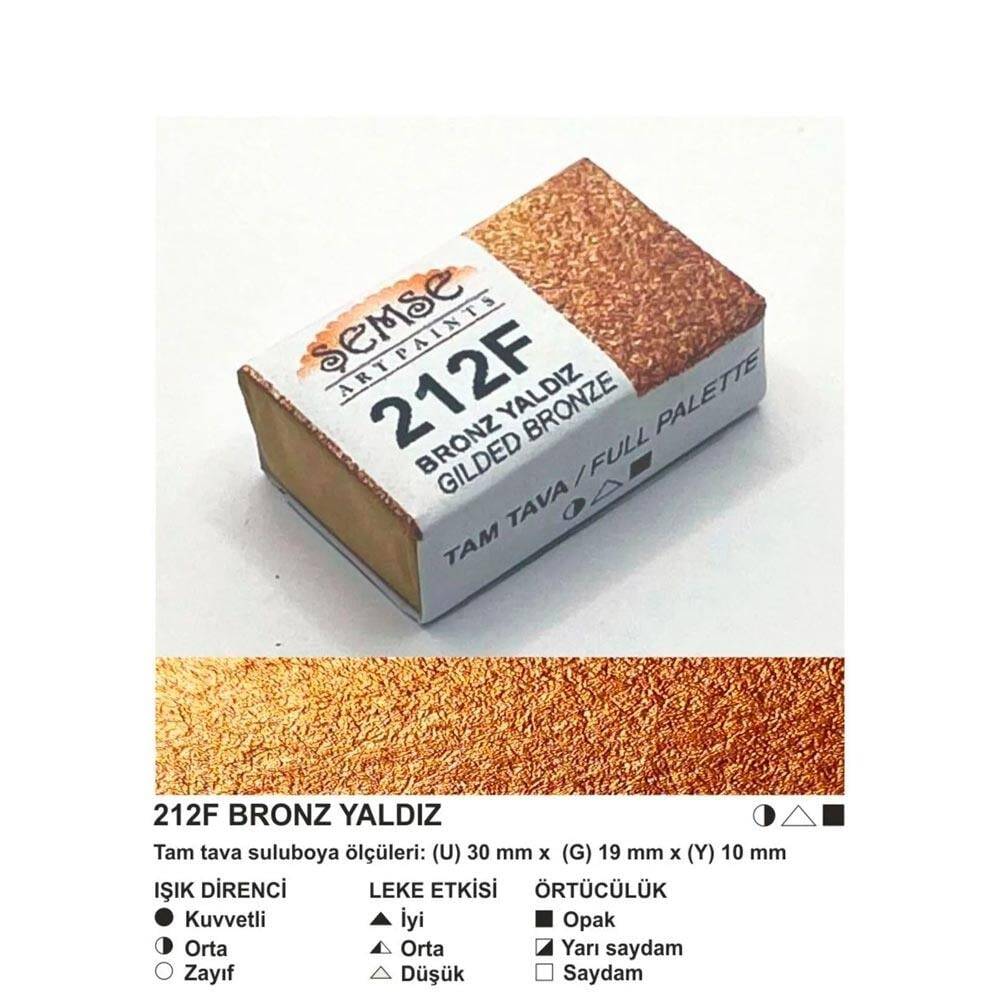 Şemse Art Yaldız Suluboya 212 Bronz Yaldız Tam Tablet