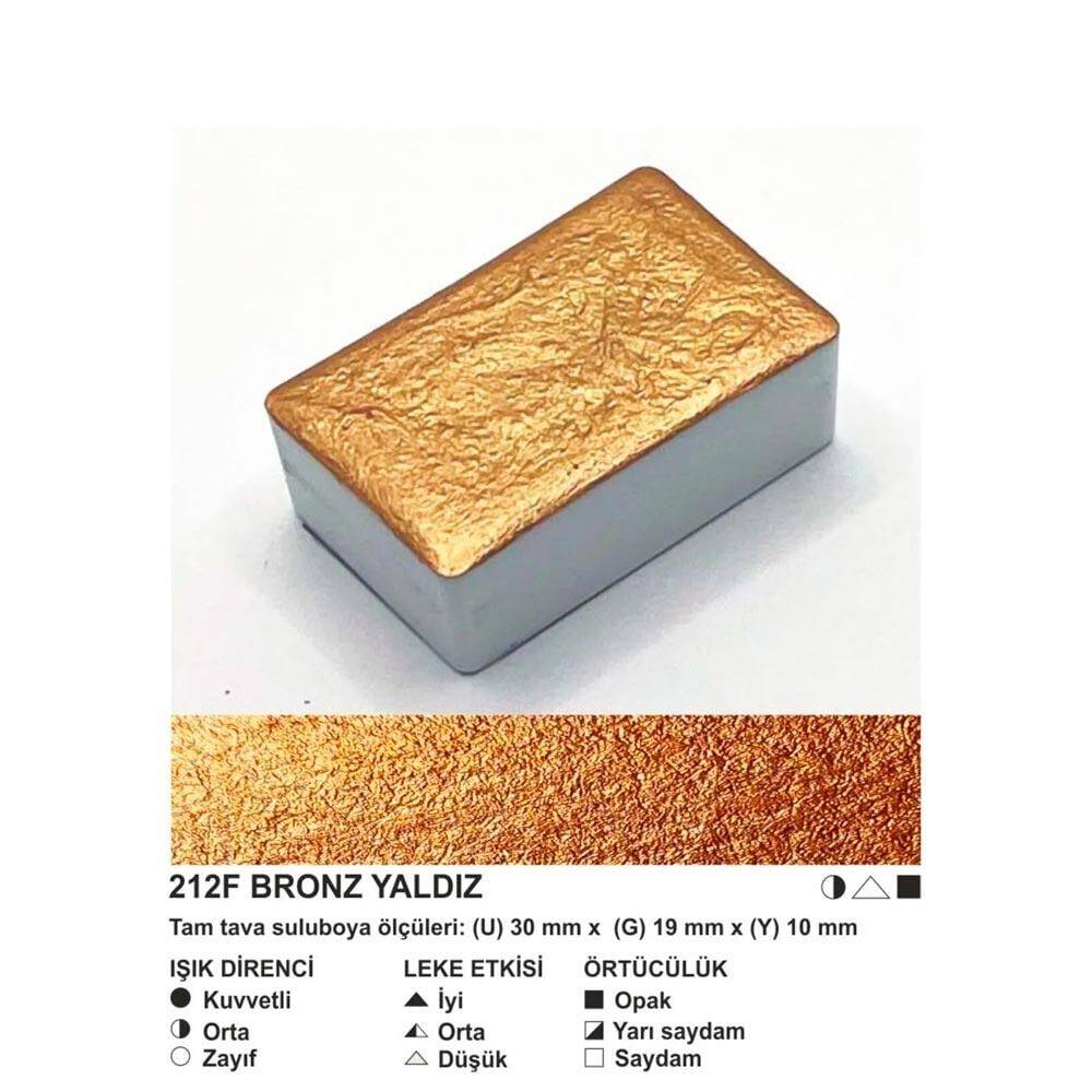 Şemse Art Yaldız Suluboya 212 Bronz Yaldız Tam Tablet