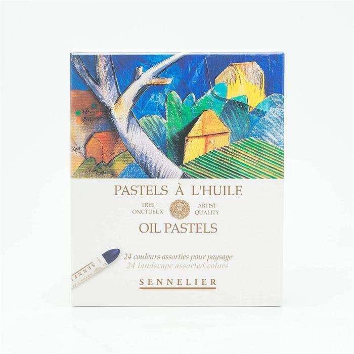 Sennelier Oil Pastel Paint Set of 24 Landscape Full Size