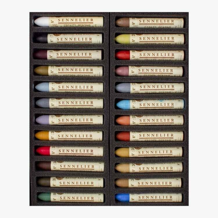 Sennelier Oil Pastel Set of 24 Naturemorte Shades Full Size