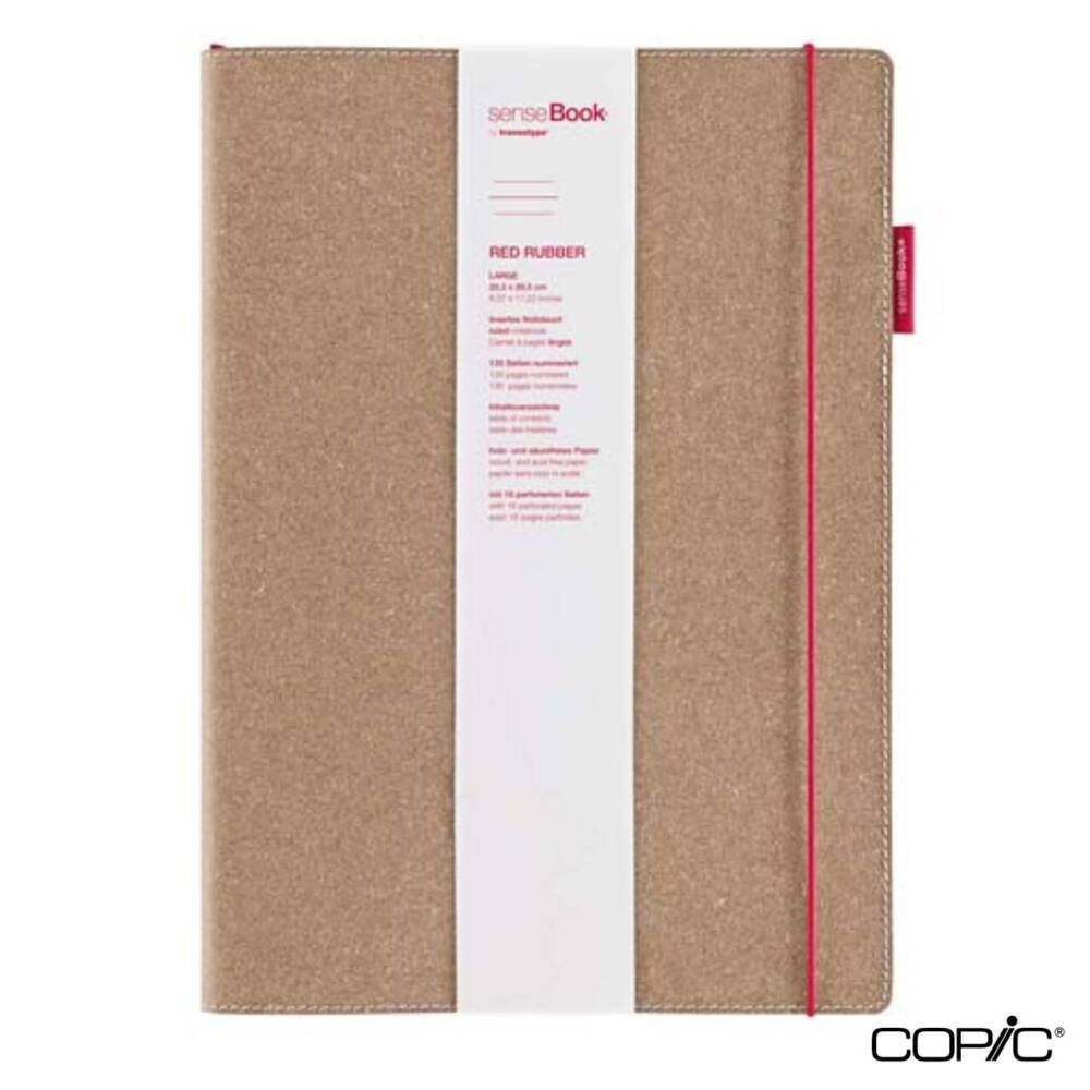 Sense Book Rubber S Red Çizgili A6 135 Sayfa