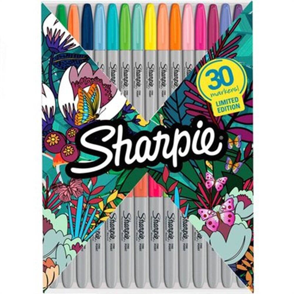 Sharpie 30'lu Fine Permanent Markör Set Karışık Zarf