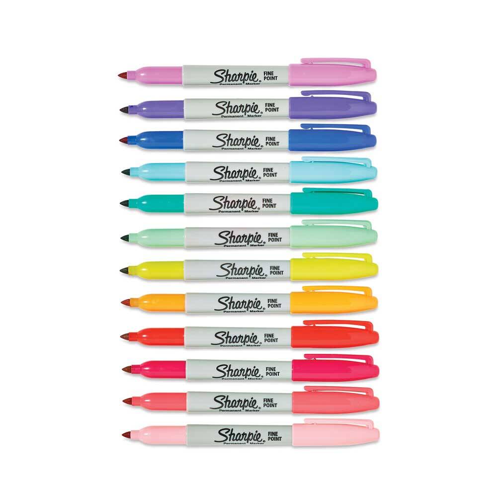 Sharpie Permanent Marker Set Fine 12-pack Glam Pop