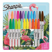 Sharpie Permanent Marker Set Fine 24 Pack Flamingo