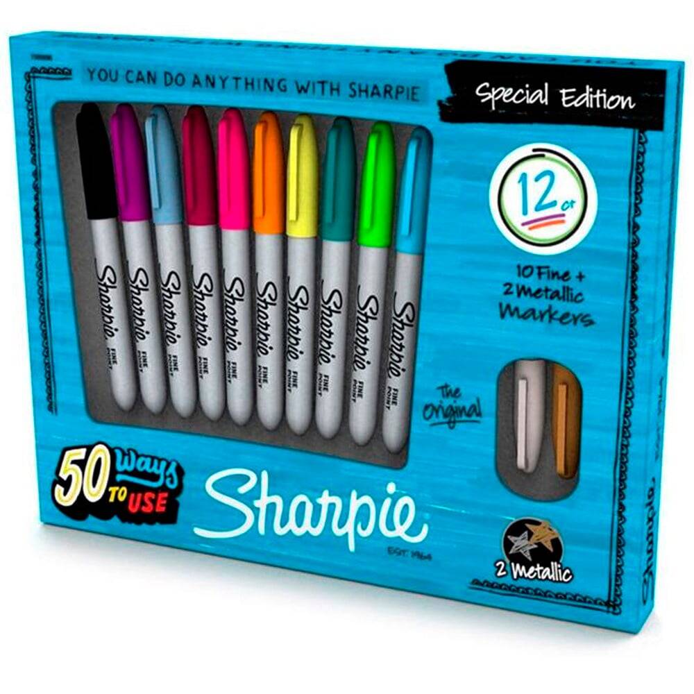 Sharpie Permanent Set Fine 10+2