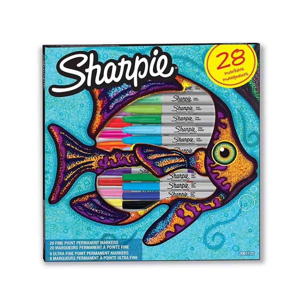 Sharpie Permanent Set Fine 28 Fish
