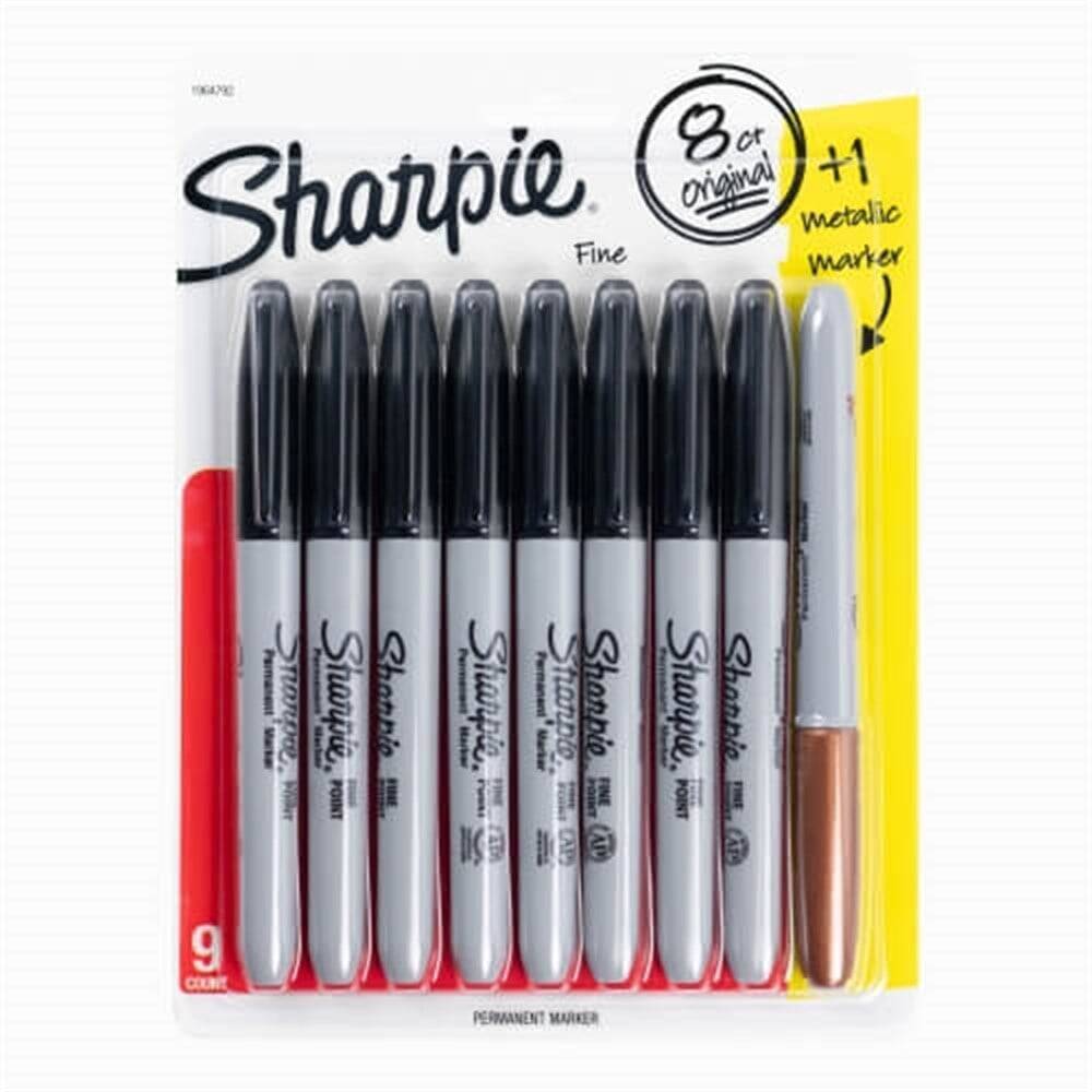 Sharpie Permanent Set Fine 8+1 Siyah 1964792