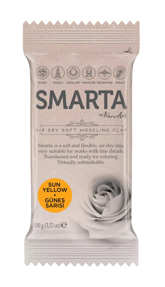 Smarta Havayla Kuruyan Modelleme Hamuru 100gr Güneş Sarısı