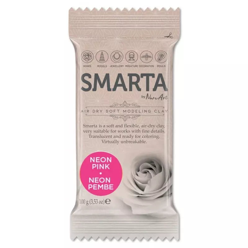 Smarta Havayla Kuruyan Modelleme Hamuru 100gr Neon Pembe
