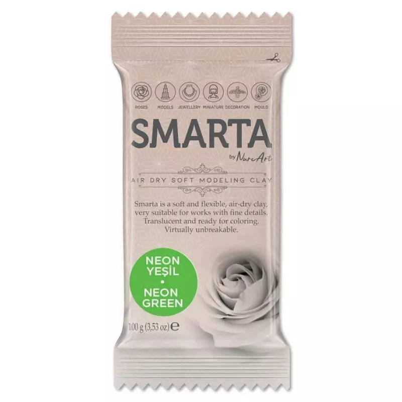 Smarta Havayla Kuruyan Modelleme Hamuru 100gr Neon Yeşil