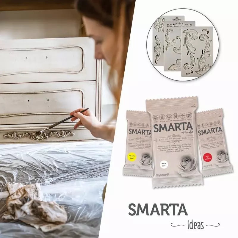 Smarta Havayla Kuruyan Modelleme Hamuru 250gr Beyaz