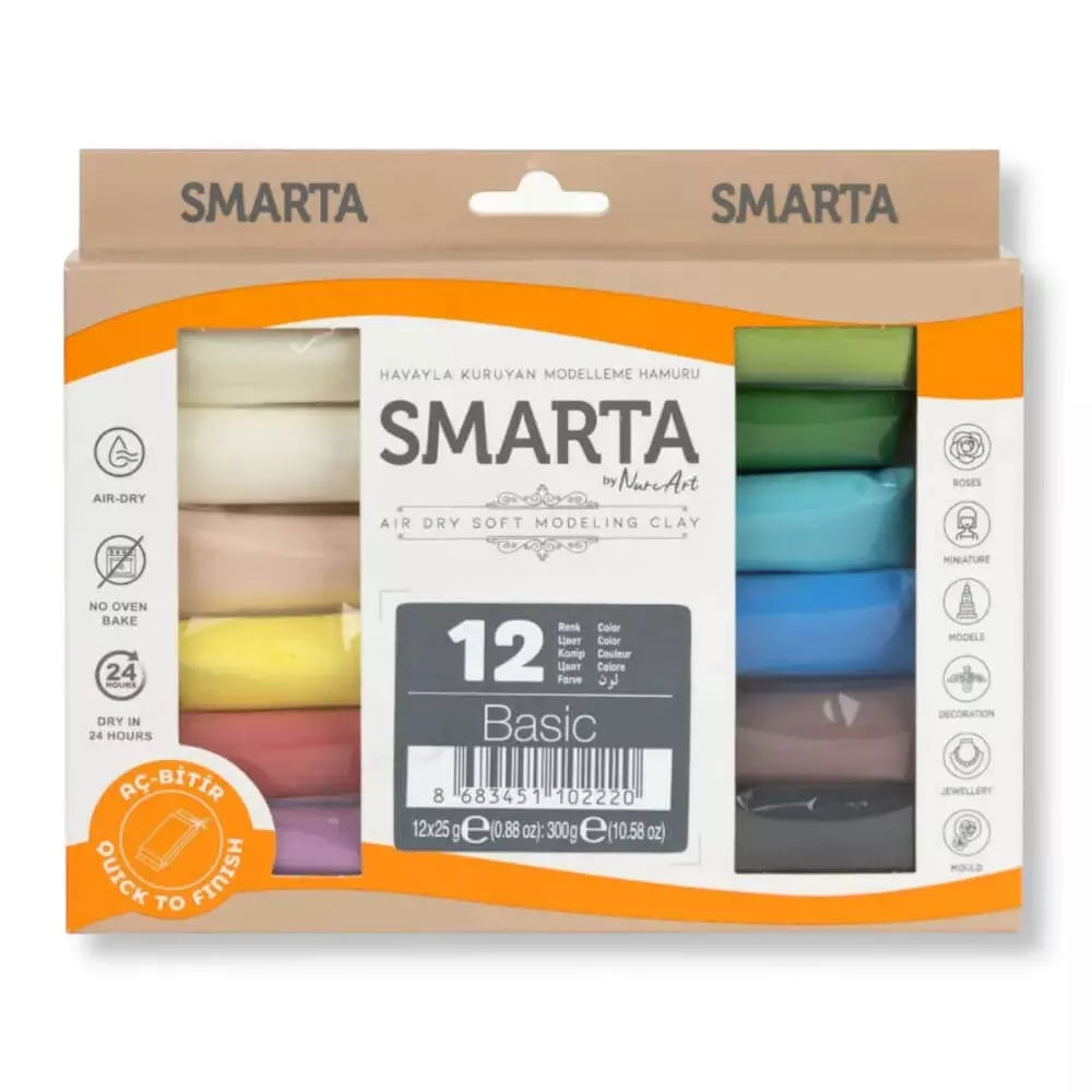 Smarta Kids Air Dry Modeling Dough 25gr x Set of 12