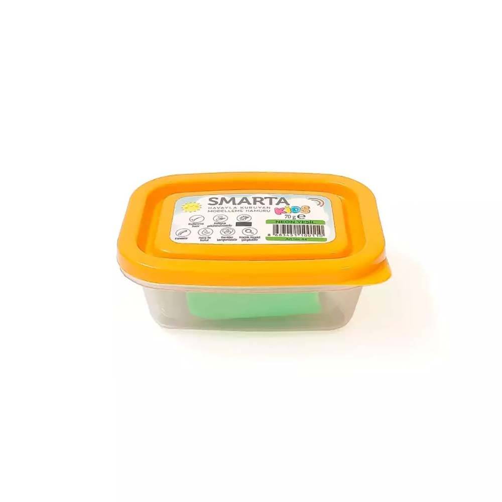 Smarta Kids Havayla Kuruyan Modelleme Hamuru 70gr Neon Yeşil 44