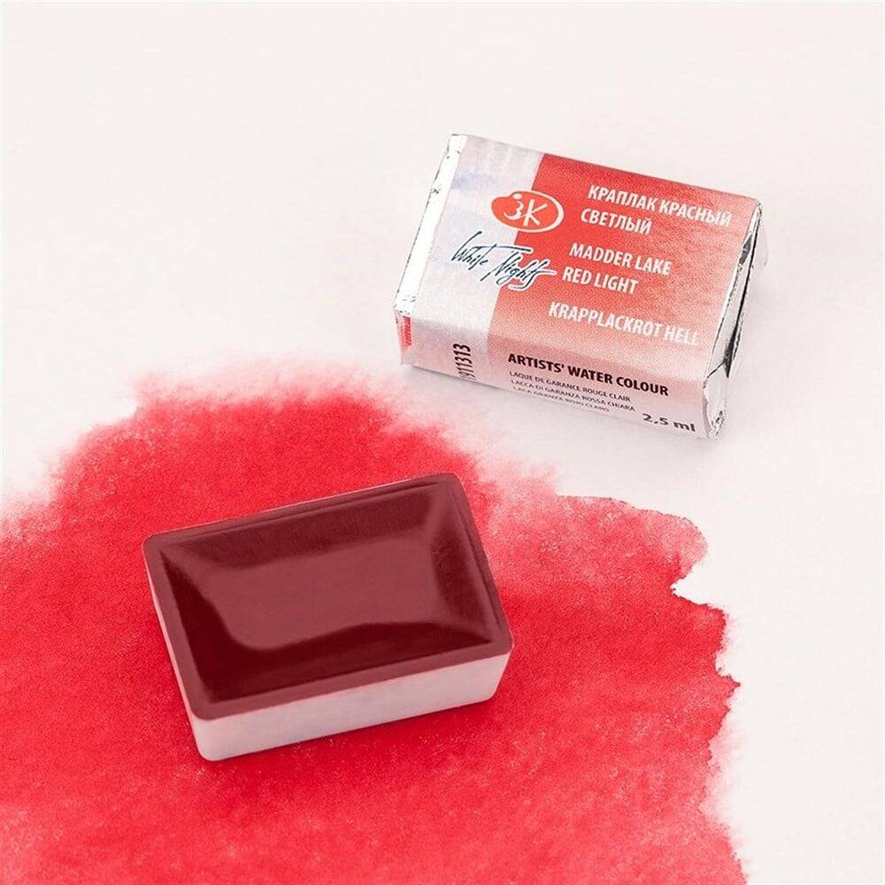 St. Petersburg White Nights 1/1 Tam Tablet Sulu Boya 313 Madder Lake Red