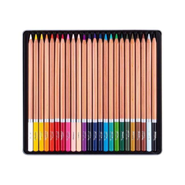 St. Petersburg White Nights Aquarell Watercolor Pencil Set Metal Box of 24