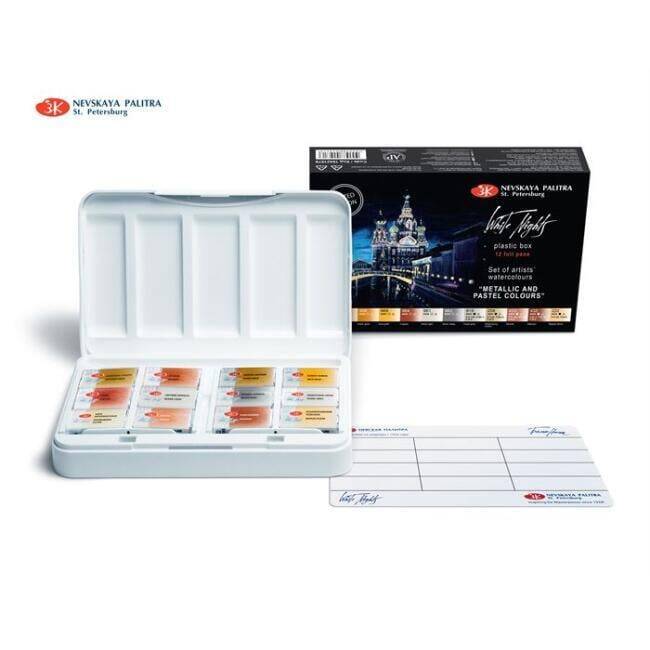 St. Petersburg White Nights Extra-Fine Tam Tablet Sulu Boya 2.5 ml 12’li Metalik Ve Pastel