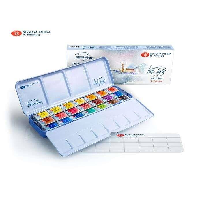 St. Petersburg White Nights Extra-Fine Tam Tablet Sulu Boya 2.5 ml 21’li Metal Kutu Set