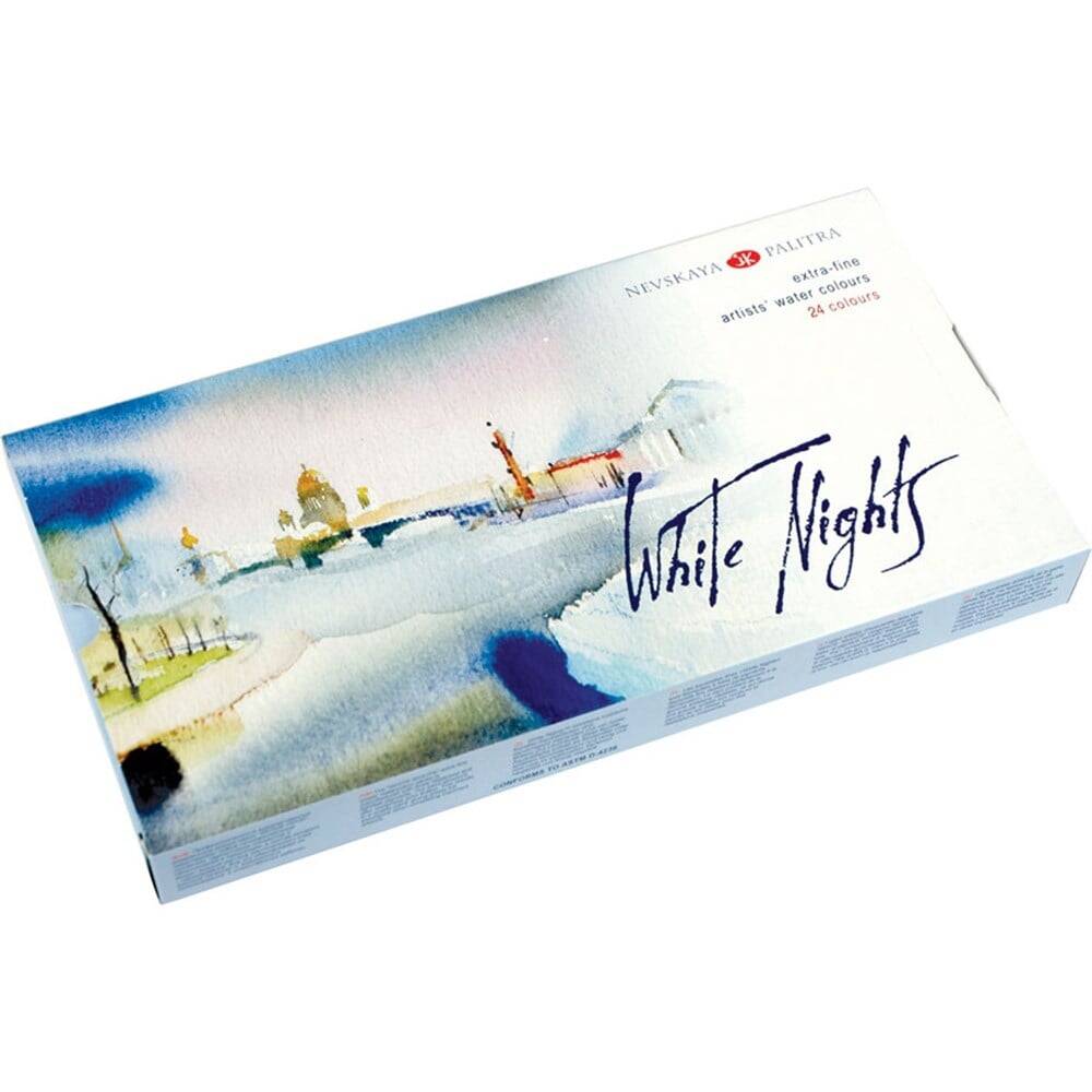 St. Petersburg White Nights Watercolor Set 24 Colors Plastic Box