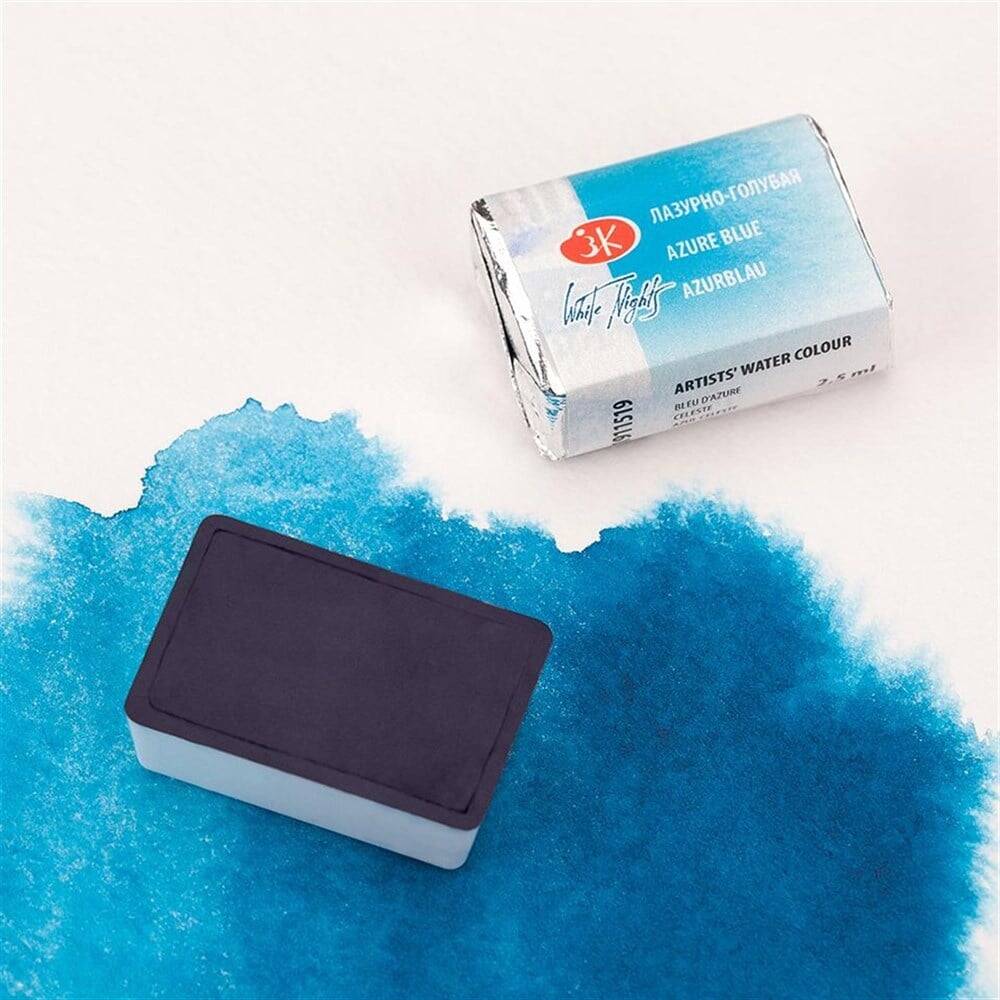 St. Petersburg White Nights Watercolor Tablet 519 Azure Blue