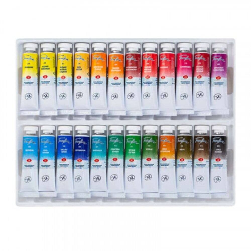 St. Petersburg White Nights Tube Watercolor Set 24 Colors Plastic Box