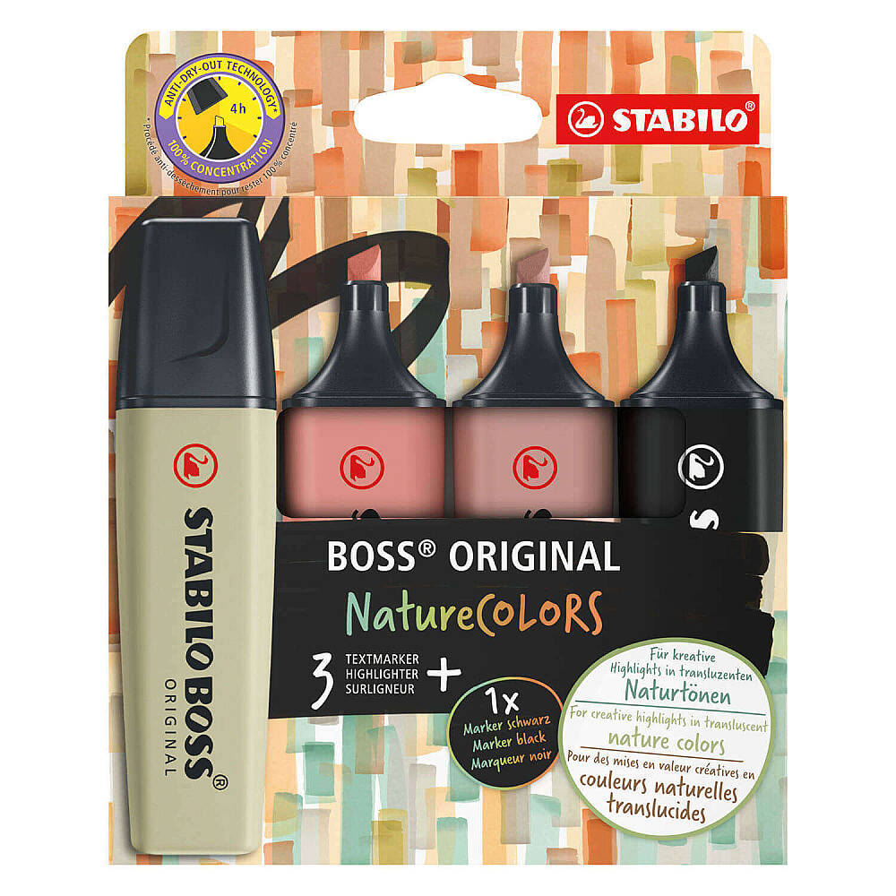 Stabilo Fosforlu Kalem Boss Natura Colors 4'lü Set 70/4-2-3