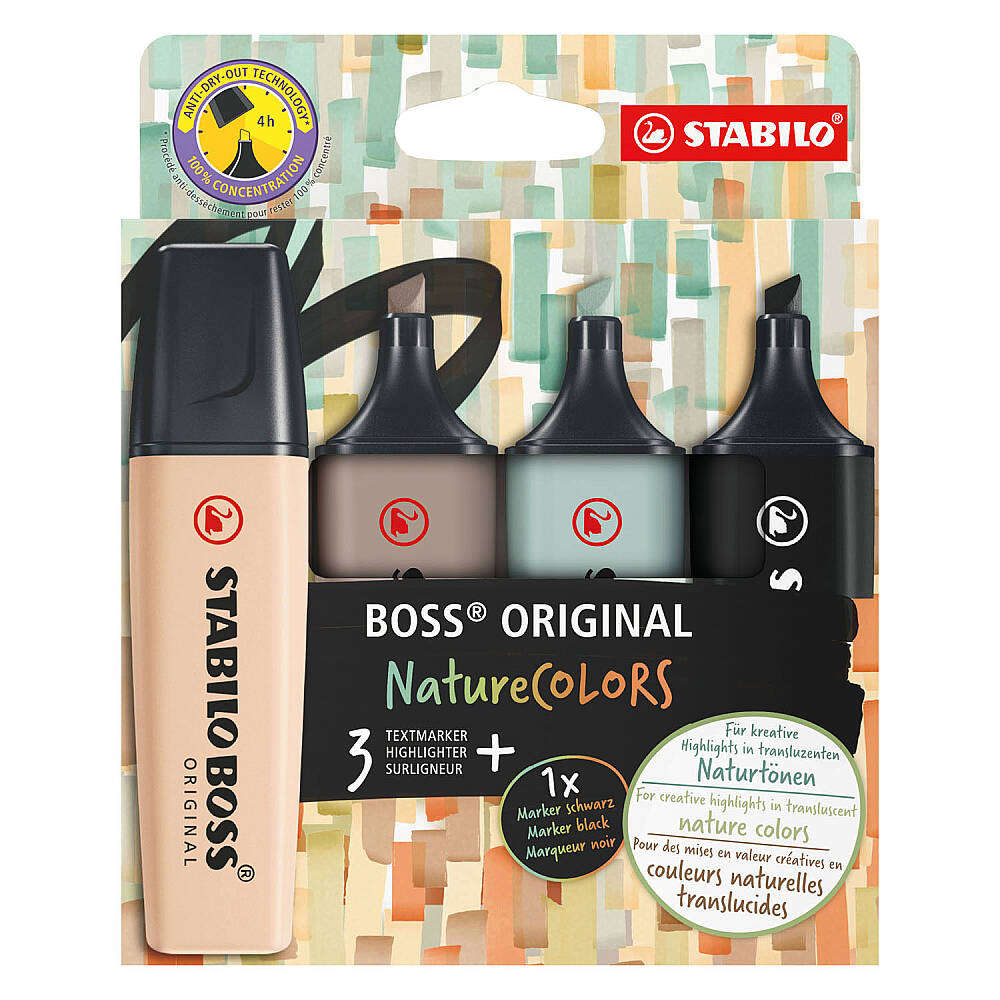 Stabilo Fosforlu Kalem Boss Natura Colors 4'lü Set 70/4-2-5