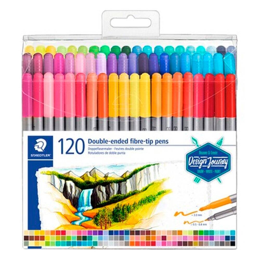 Staedtler Double-Sided Felt Tip Pen 3200 TB 120 Pieces