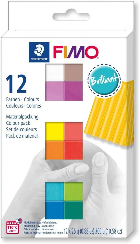 Staedtler Fimo Modeling Clay Set 12 Soft Colors Brillant C12-2