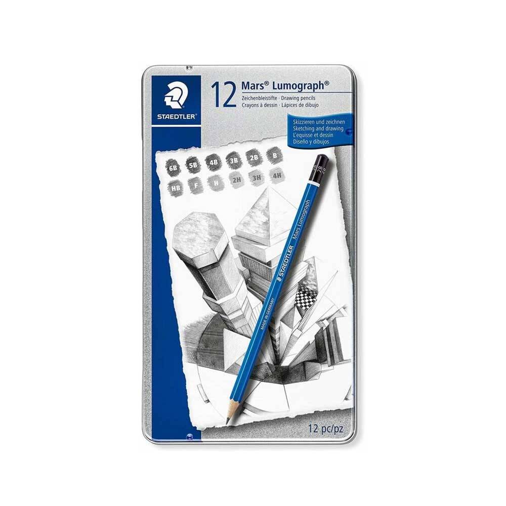 Staedtler G12 Mars Lumograpy Pencils Pack of 12