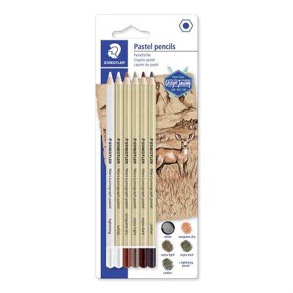 Staedtler Mars Lumograph Pastel Pencil Set of 6