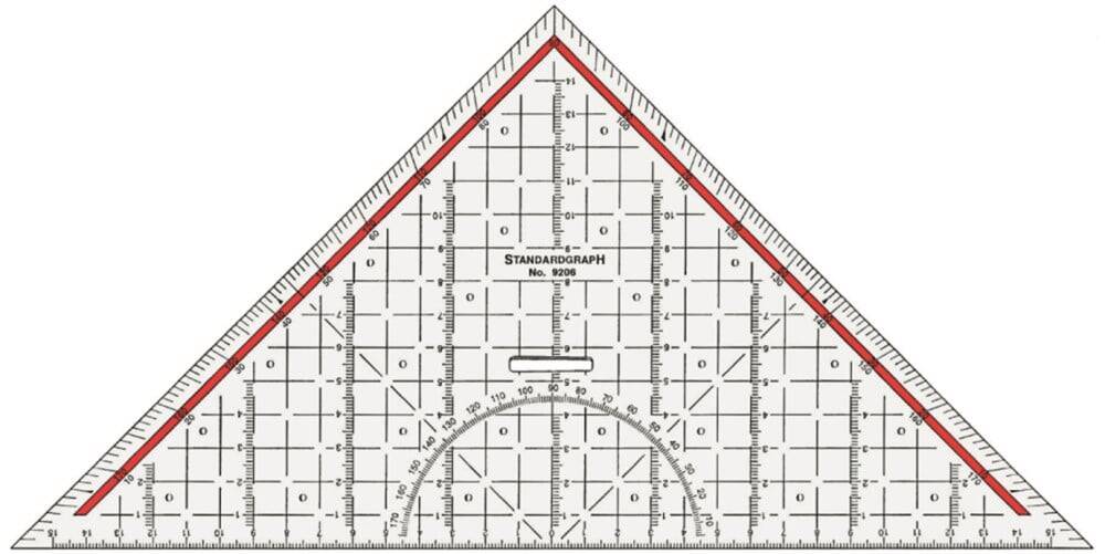 Standardgraph Geoderek Triangle Angle Template 32 cm