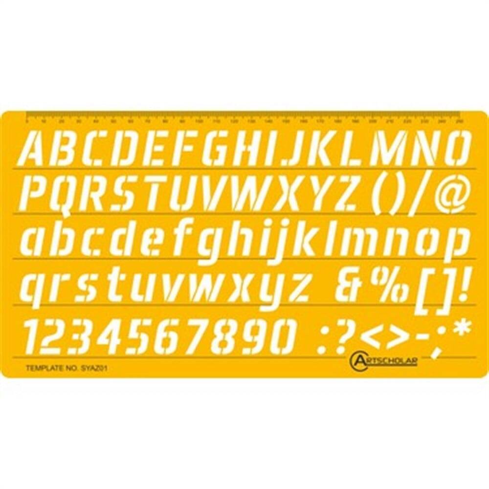 Stencil Italic Text Template