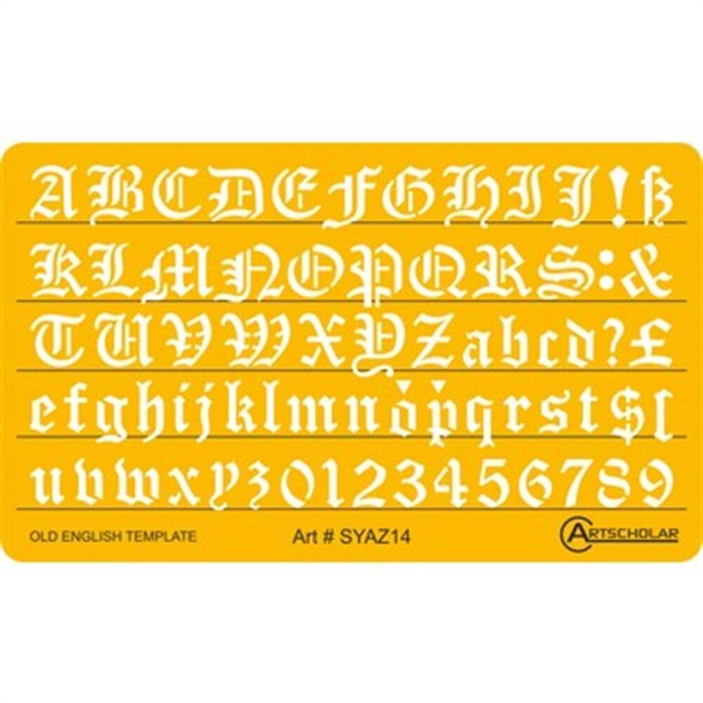 Stencil Calligraphy Writing Template