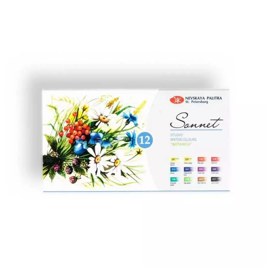 St. Petersburg Sonnet Watercolor Set 12 Colors Botanica