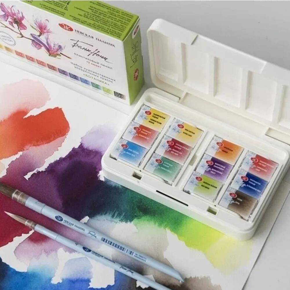 St.Petersburg White Night Botanica Watercolor Set 12 Colors