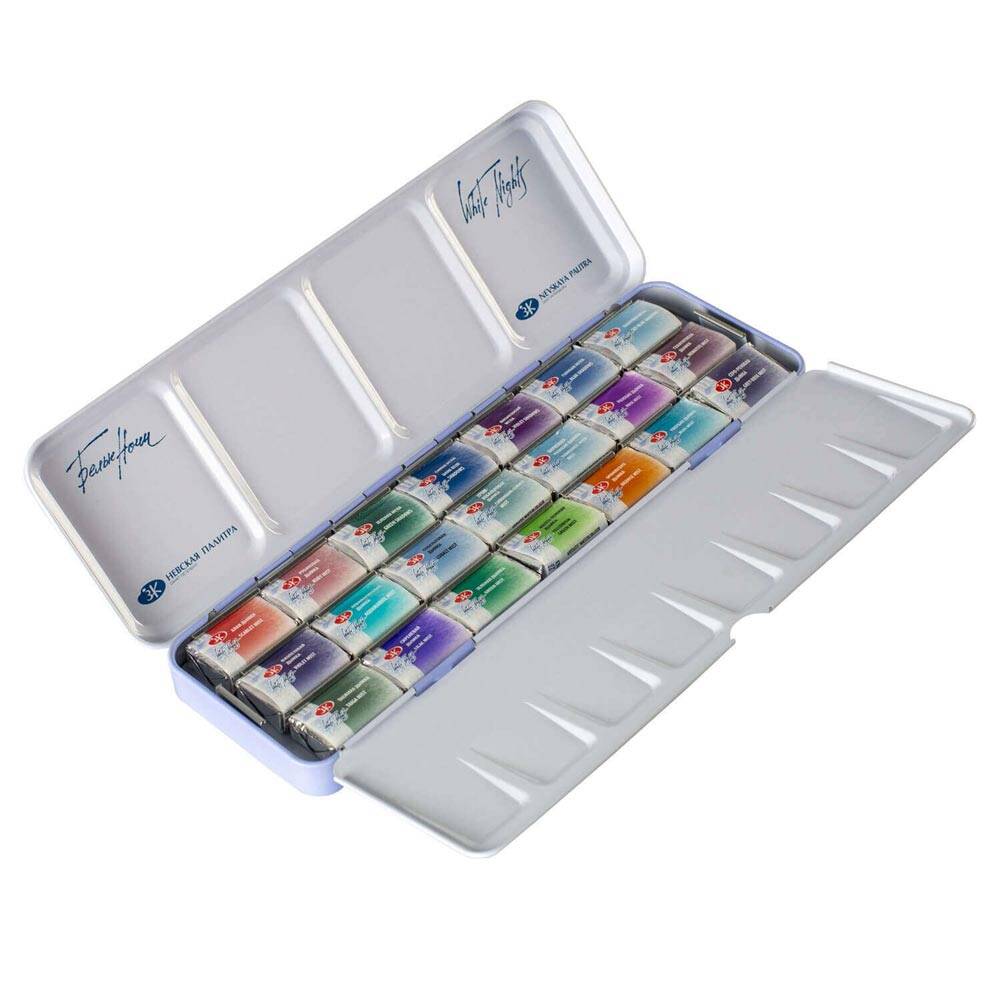 St.Petersburg White Night Granulation Extra Fine Suluboya Seti 21 Renk Metal Kutu