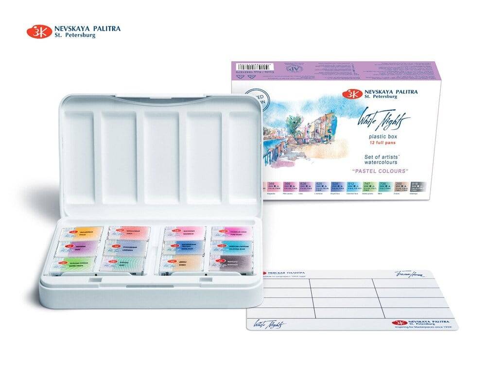 St.Petersburg White Nights Artist Watercolor Set 12 Color Pastel N:19421875
