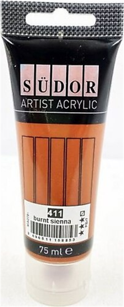 Südor Akrilik Tüp 75 ml Burnt Siena 411