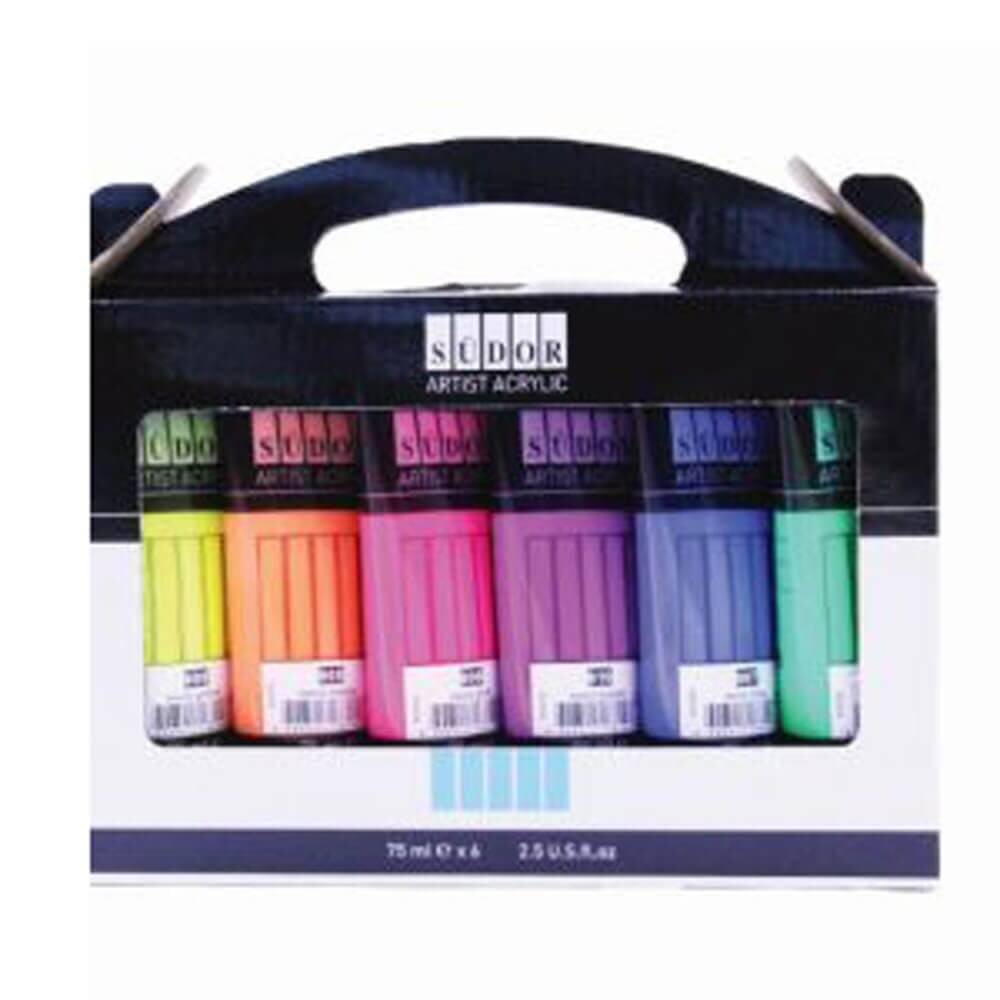 Südor Artist Akrilik Boya Seti Neon Renkler 6x75 ml