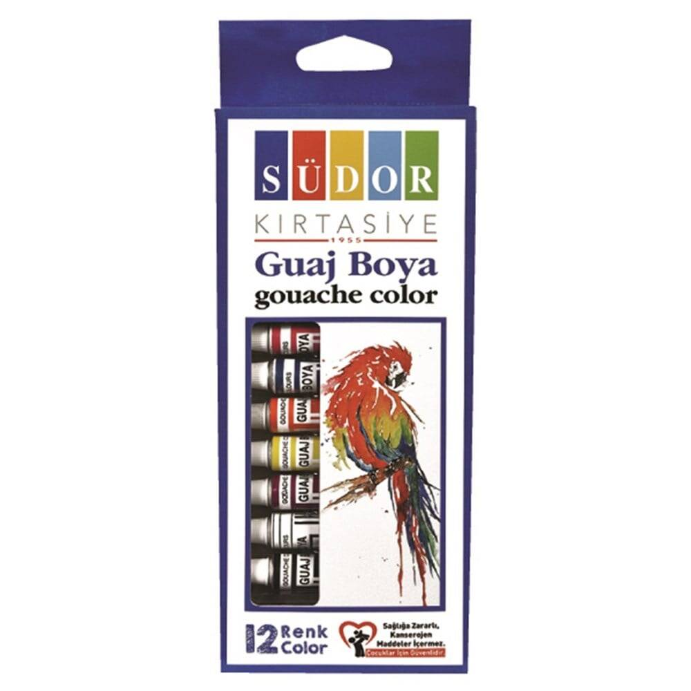 Südor Gouache Paint Set 12 Colors 8.5 ml