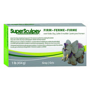 Super Sculpey Firm Fırınlanabilir Heykel Seramik ve Model Hamuru Gri 454 Gr.