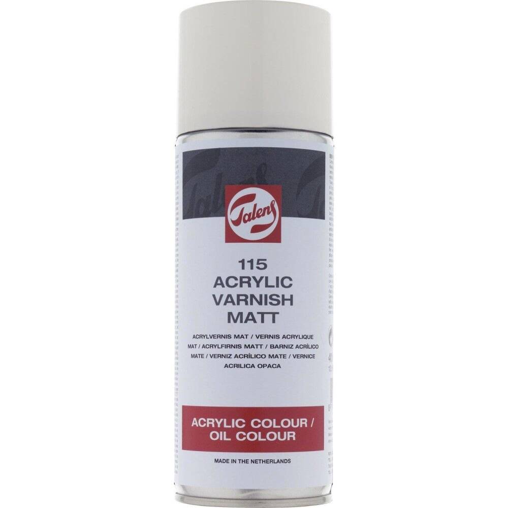 Talens Acrylic and Oil Varnish Matt 115 Acrylic and Oil Paint Varnish Matt 400ml Spray